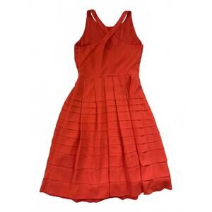 Stunning Red Pleated Dress by Eva Franco - Size 2